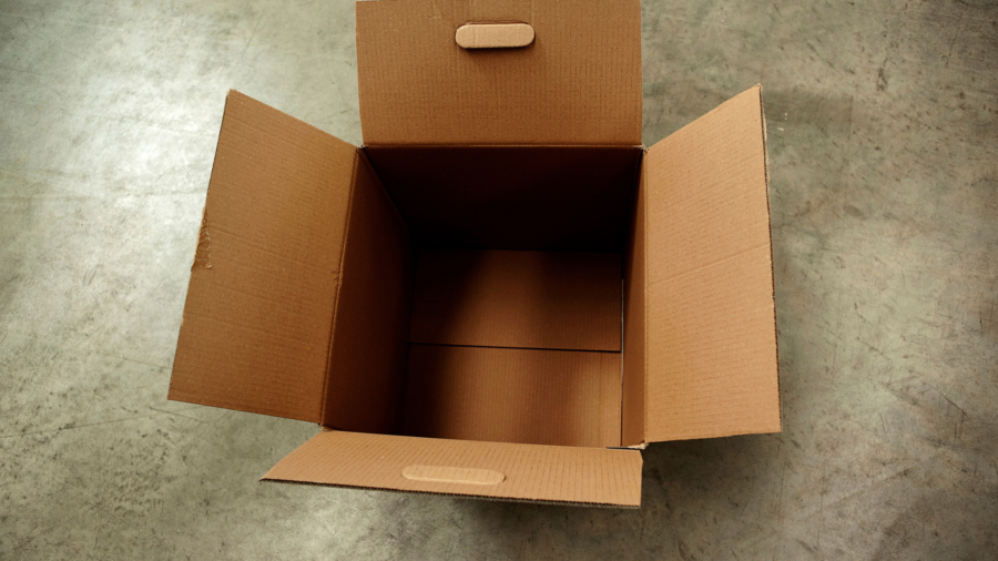 Empty cardboard box